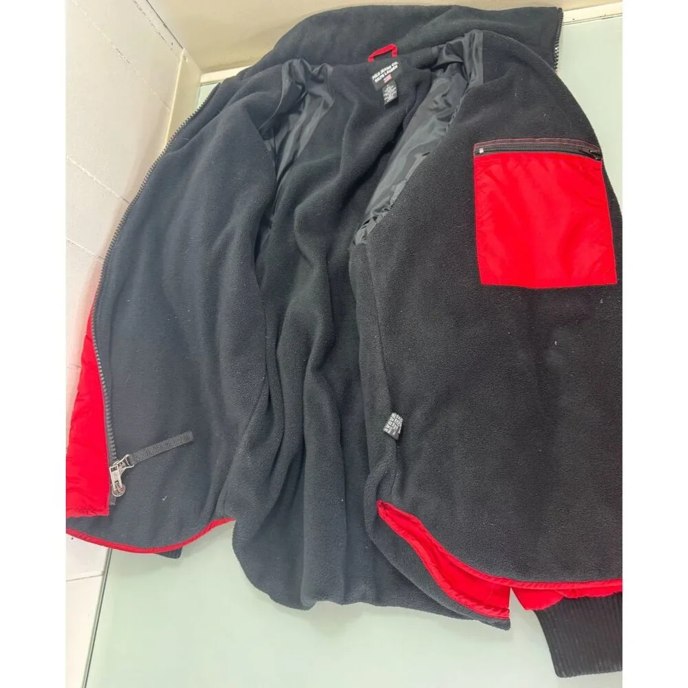 Vintage Polo Jeans Ralph Lauren Quilted Jacket Mens L Fleece Lined Full Zip Y2K - Picture 2 of 13